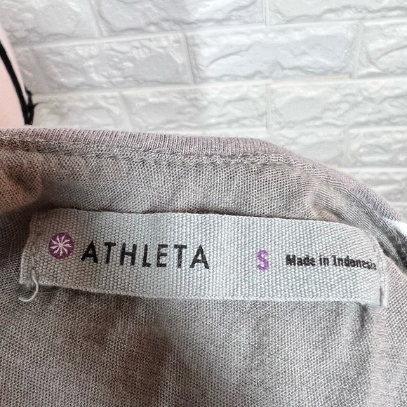 Athleta Gray/White Striped Comeback Tank Midi Dress - Picture 8 of 8